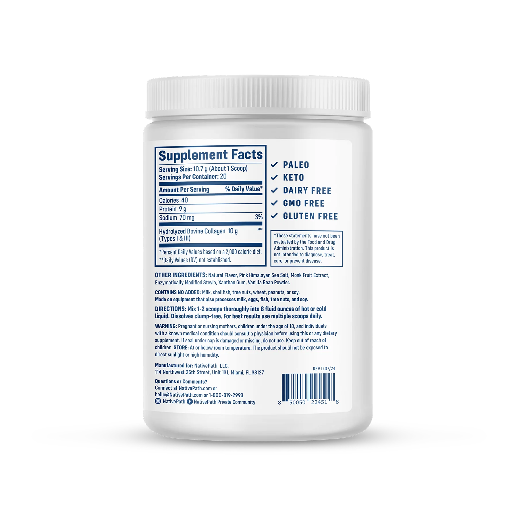 Vanilla Bean Collagen Peptides - Image 3