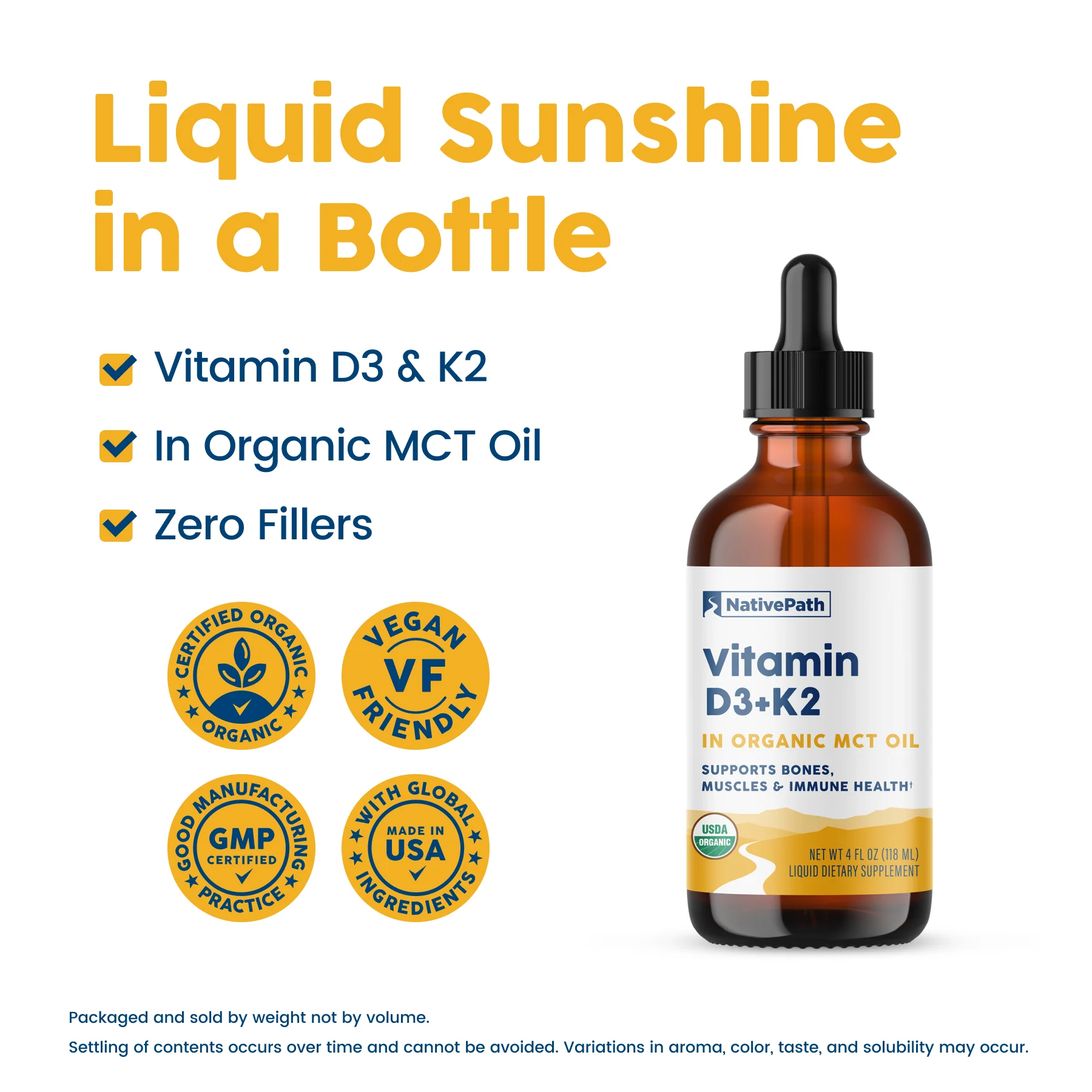 Vitamin D3+K2 Tincture - 4oz - Image 3