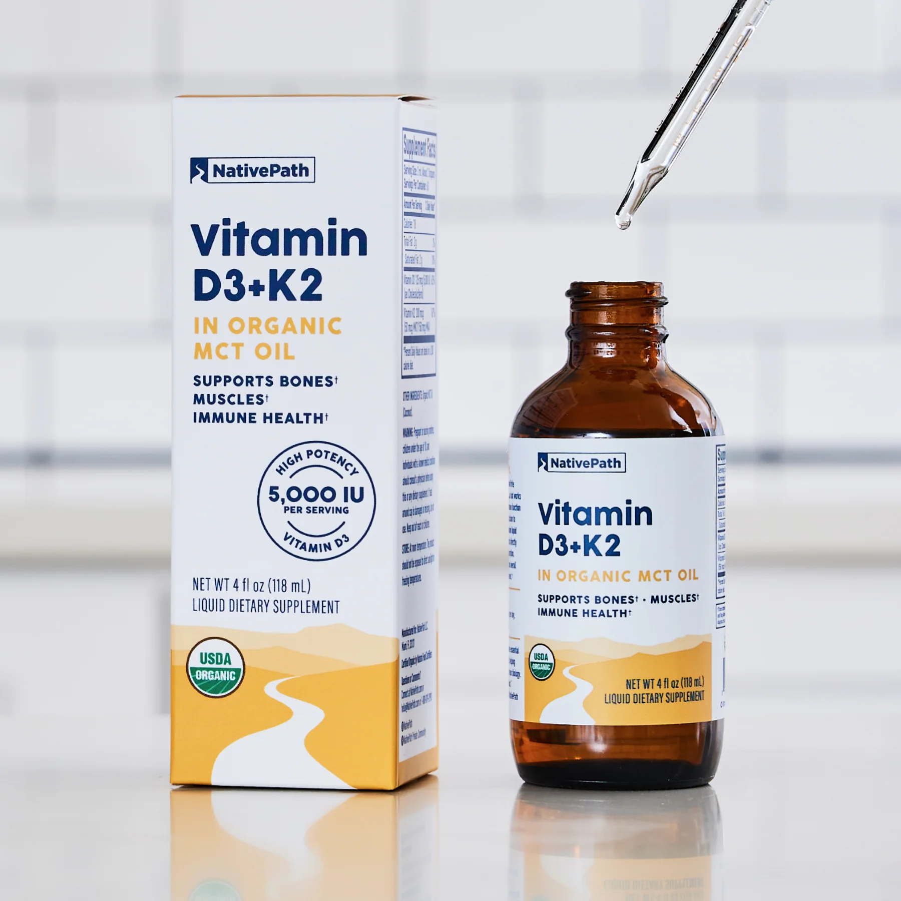 Vitamin D3+K2 Tincture - 4oz - Image 7